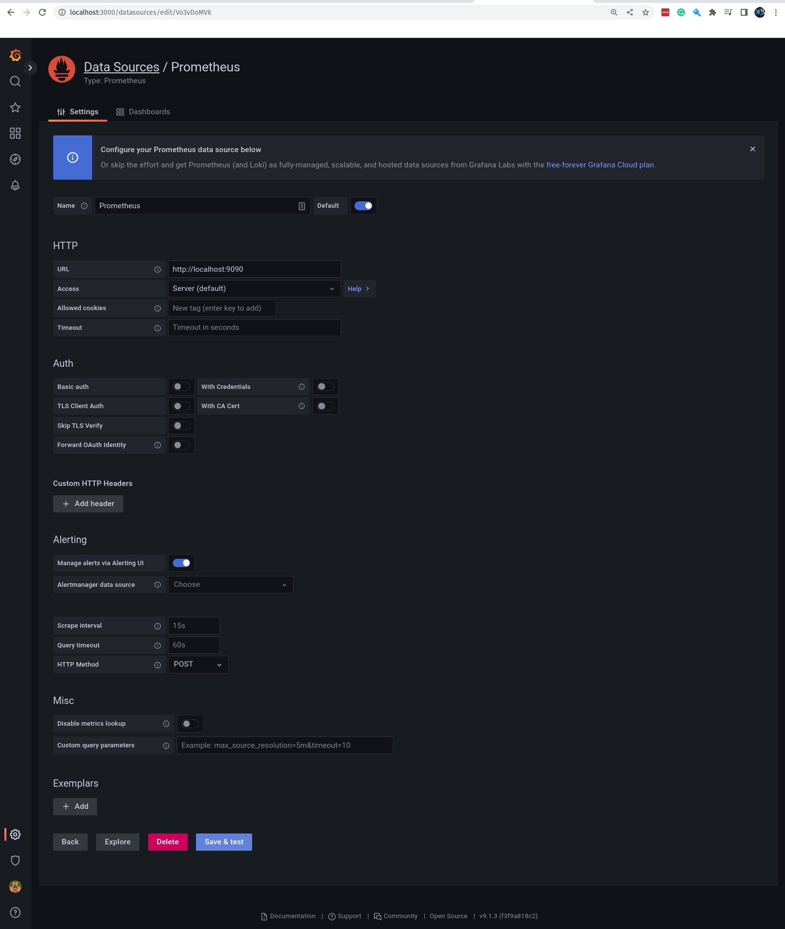 Grafana - Add Data Source