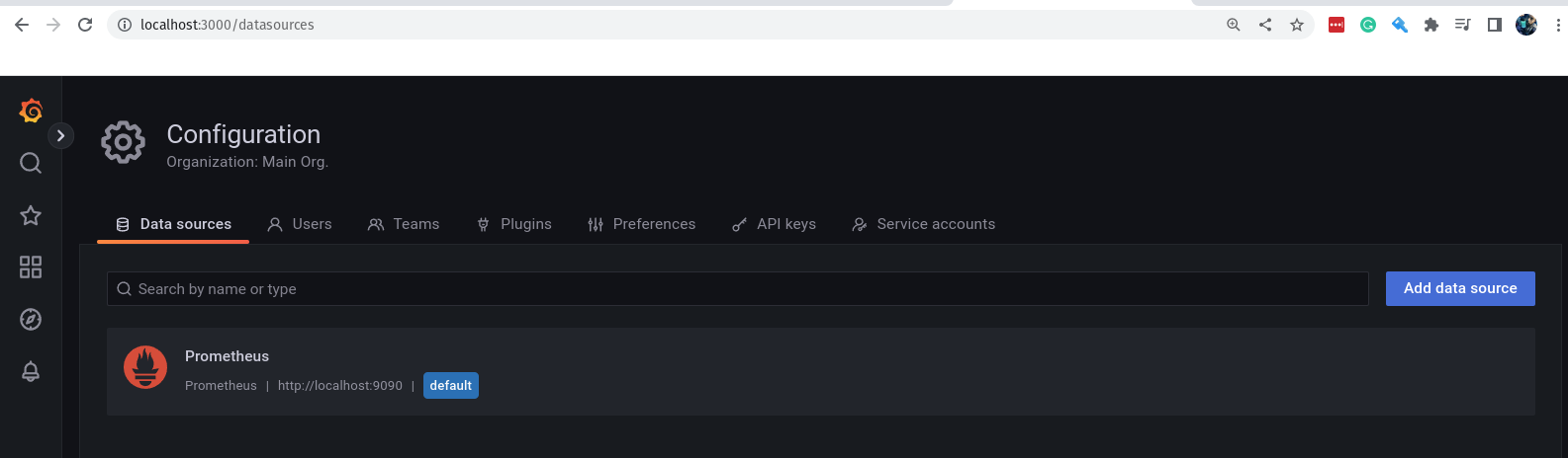 Grafana - Add Data Source