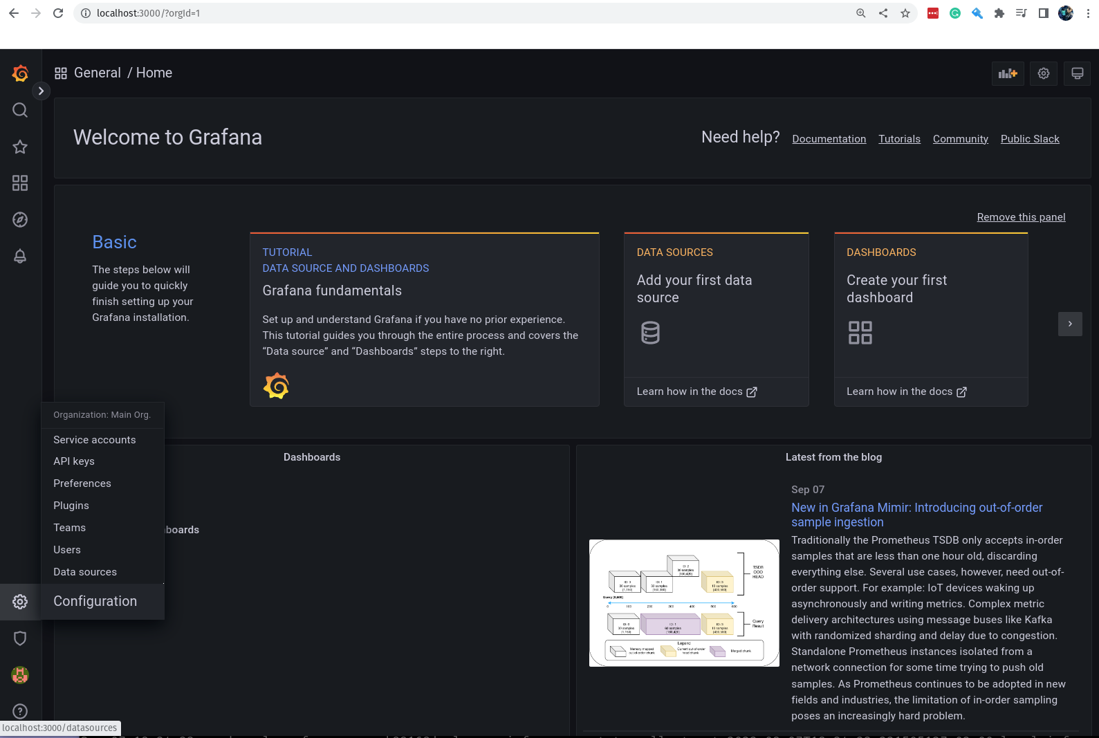 Grafana - Data Sources